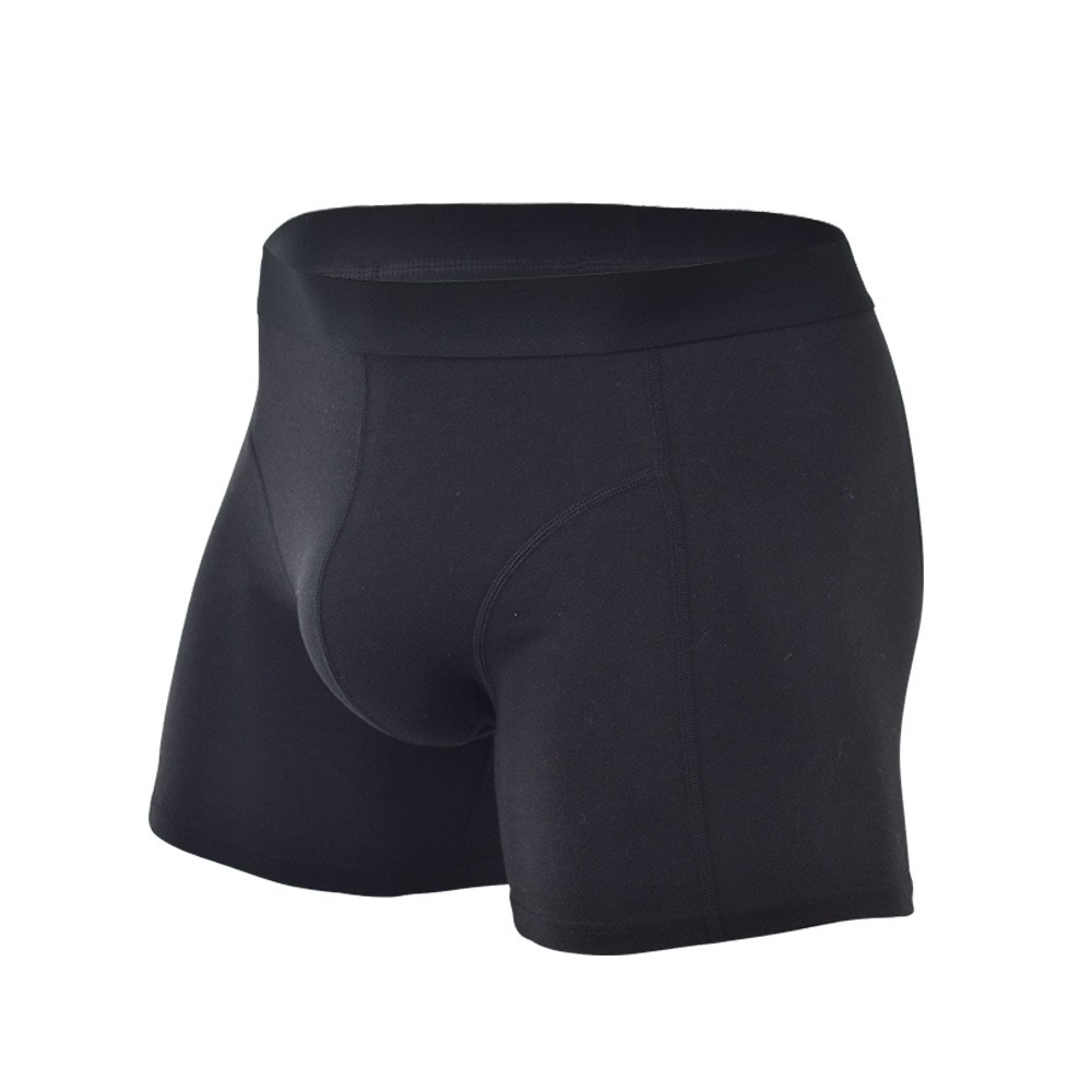 图片18 Men's Long Boxer Briefs, Modal & Pure Cotton, Stitched, Antibacterial, Solid Color - Image 1